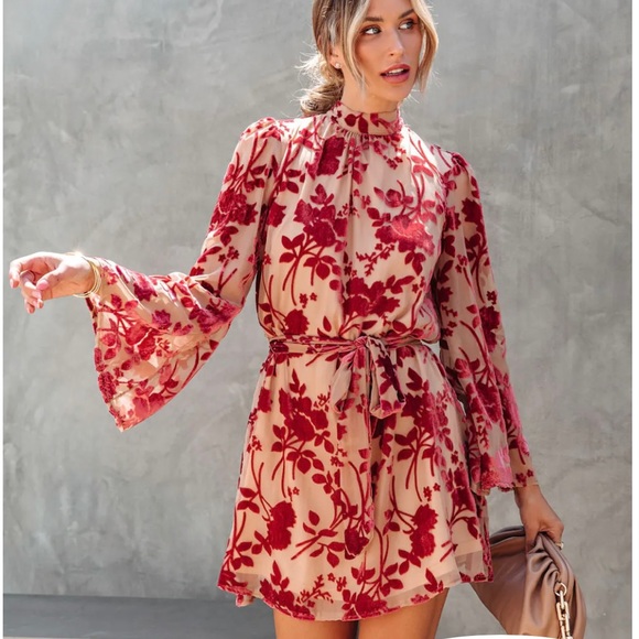 Vici Calgary Floral Tie Dress - Picture 3 of 9